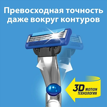 Кассета для бритвенного станка Gillette Mach3 Turbo, 2шт