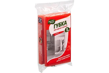 Губка Мелочи жизни для кафеля и ванной  15х10см