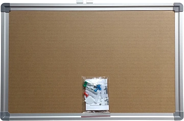 Доска пробковая Buro 60x90см, алюминиевая рама