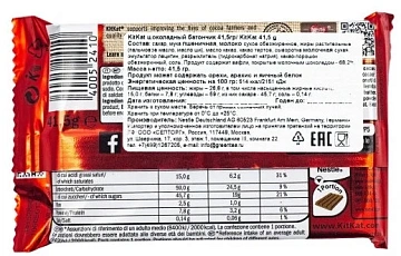 Шоколад KitKat молочный с хрустящей вафлей, 42г