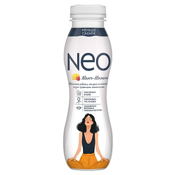 Йогурт питьевой Neo манго-малина 1.5%, 260г