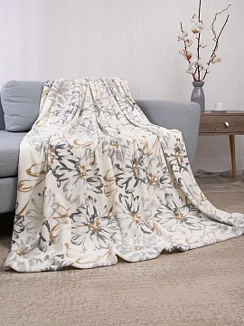 Плед Tessolo Home Бланш микровелюр молочный, 150 x 200см