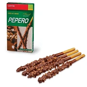 Печенье-соломка LOTTE 'Pepero Almond', в шоколадной глазури с миндалем, в картонной упаковке, 36 г