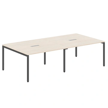 Стол на 4 рабочих места Skyland Xten-S XSCT 2714, бук тиара/антрацит, 2764х1406х750мм