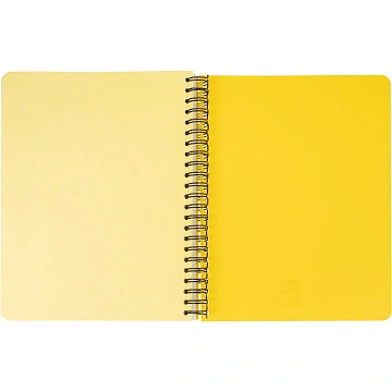 Бизнес-тетрадь А5,96л,кл,спир,пластик,тон.бл. Attache Bright colours Желтый