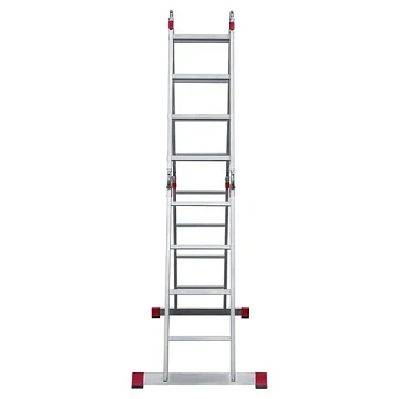 Лестница-трансформер алюминиевая 4х4 ступени, высота 4,5 м (4 секции по 1,2 м) до 150 кг, вес 16,5 к
