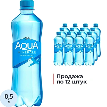 Вода негазированная питьевая AQUA MINERALE 0,5 л, 340038166