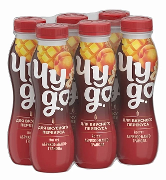 Йогурт питьевой Чудо Абрикос-манго-гранола 2.2%, 260г