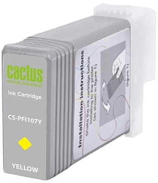 Картридж струйный CACTUS (CS-PFI107Y) для CANON PF680/685/780/785, желтый