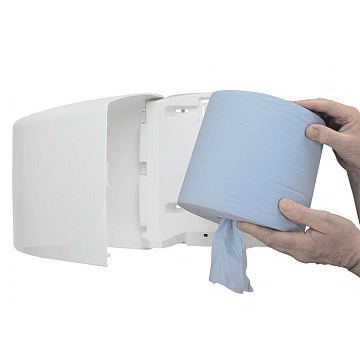 Протирочный материал Kimberly-Clark WypAll L10, 7493, для легких загрязнений, в рулоне с центральной вытяжкой, 200м, 1 слой, синий