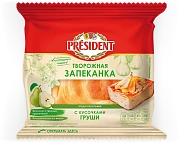 Запеканка President творожная с кусочками груши 5.5%, 150г