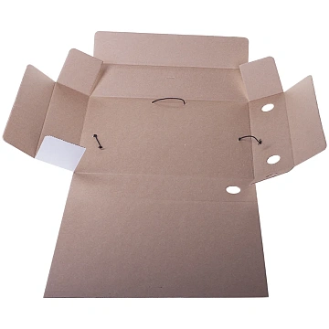 Папка архивная на резинках OfficeSpace, микрогофрокартон, 75мм, белая, до 700л.