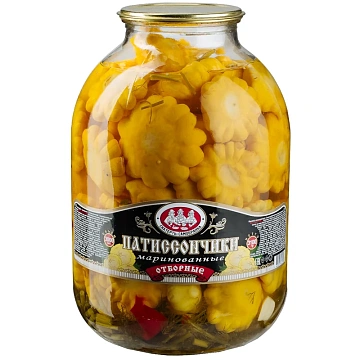 Патиссоны Скатерть-Самобранка маринованные, 3л