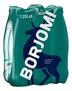 Вода Borjomi минеральная природная лечебно-столовая газированная, 1.25л x 6 шт