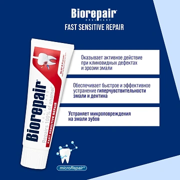 Зубная паста Biorepair для чувствительных зубов, 75мл