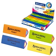 Ластик BRAUBERG 'Fruity S', 44х15х15 мм, цвет ассорти, треугольный, 228713
