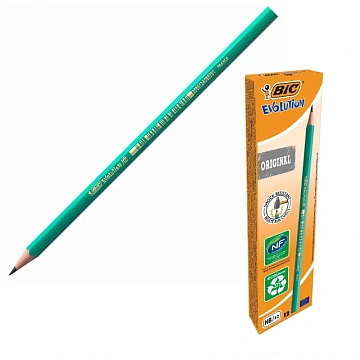 Карандаш чернографитный BIC, 1 шт., 'Evolution', HB, корпус зеленый, 8803112