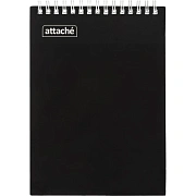 Блокнот на спирали А5 60л. ATTACHE, черный, блок 60г, обложка 215г