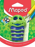 Точилка MAPED CROC-CROC, 2отв, растяг. контейнер, блистер