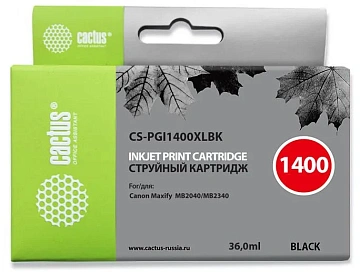 Картридж струйный Cactus CS-PGI1400XLBK черный