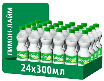 Напиток Добрый лимон-лайм газированный, 300мл