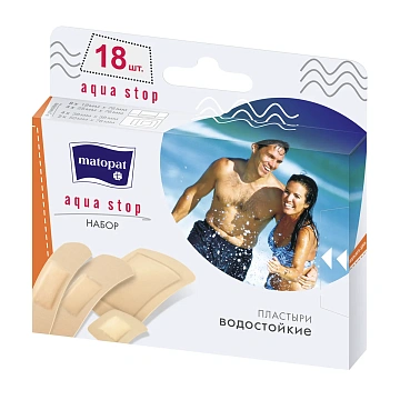 Пластыри Matopat Aqua Stop набор, 18шт