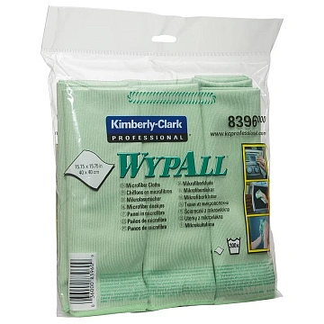 Салфетка протирочная Kimberly-Clark WypAll 8396, микрофибра, зеленая