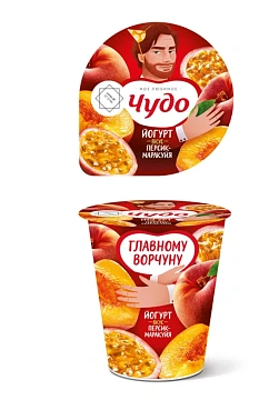 Йогурт Чудо персик-маракуйя 2%, 290г