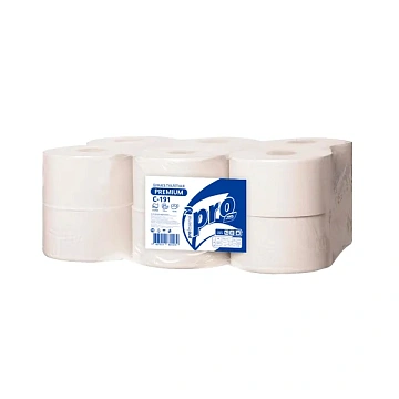 Туалетная бумага Protissue C191, в рулоне, 170м, 2 слоя, белая