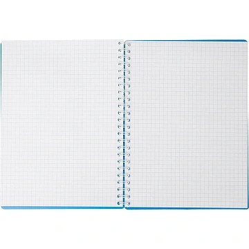 Бизнес-тетрадь А5-,96л,гребень,обл.пластик,клетка, Attache Plastic, синий