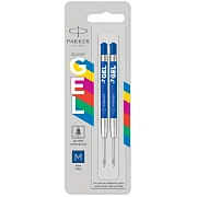 Стержень гелевый Parker 'Gel Ball Point' синий, 98мм, 0,7мм, 2шт., блистер