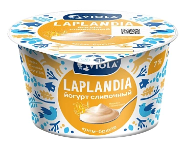 Йогурт Viola Laplandia Крем-брюле сливочный 7%, 180г