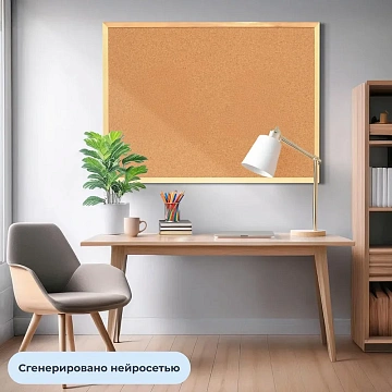 Доска пробковая Attache 100х150см деревян. рама Россия