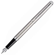 Перьевые ручки класса Люкс Waterman Hemisphere Stainless Steel CT 0.8мм, черно-серебристый корпус, S0920410