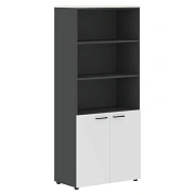 Шкаф с 1 комплектом глухих малых дверей и топом JHC 85.5 Ясень белый/Антрацит 856х452х1949 JAY