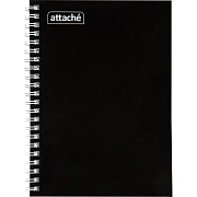 Бизнес-тетрадь А5 80л ATTACHE, спираль, черный, блок 60г, обложка 215г