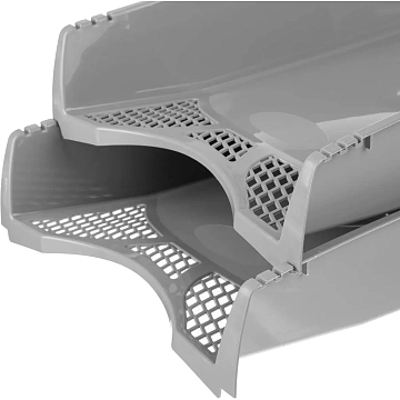 Набор лотков настольный пластиковый Attache сер