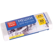 Мешки для мусора  35л OfficeClean ПНД, 48*55см, 7мкм, 30шт., белые, в рулоне