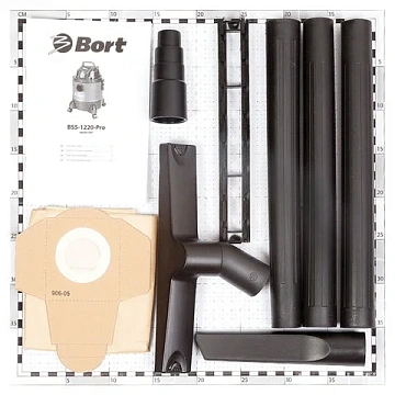 Пылесос хозяйственный BORT BSS-1220-Pro, 1250 Вт, сухая/влажная уборка, сила всасывания 250 Вт, бак