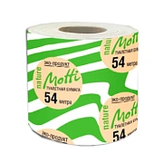 Туалетная бумага Motti в рулоне, белая, 54м, 1 слой, 105448-М