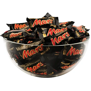 Батончики мини MARS 'Minis' шоколадные с нугой и карамелью в молочном шоколаде, 1 кг, 56730