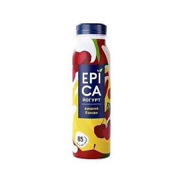 Йогурт питьевой Epica вишня банан 2.5%, 260г
