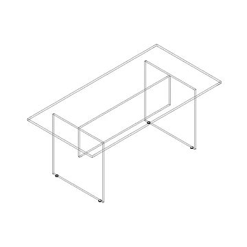 Конференц-стол Skyland Imago ПРГ-2, венге-магия/металлик, 1800х900х755мм