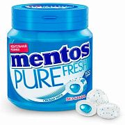 Жевательная резинка MENTOS Pure Fresh 'Свежая мята', 50 подушечек, 100 г, банка, 20798