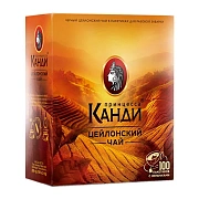 Чай ПРИНЦЕССА КАНДИ, черный цейлонский, 100 пакетиков с ярлычками по 2 г, 0300-16