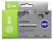 Картридж струйный Cactus CS-EPT0481 T0481 черный (16мл) для Epson Stylus Photo R200/R220/R300/R320/R