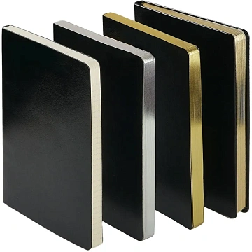 Ежедневник недатированный А5 MEGAPOLIS NEBRASKA FLEX черн/зол.обр 3-692/02