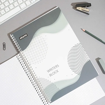 Бизнес-тетрадь Attache А4,80л,облиц. картон Графити