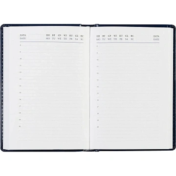 Ежедневник недатированный синий, А6,100x150, 320стр, Agenda