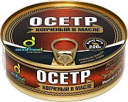 Осетр EcoFood копченый в масле ГОСТ, 220г